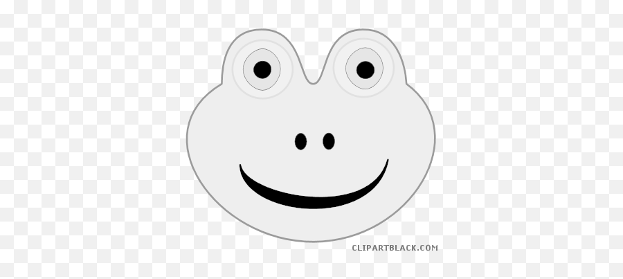 Frog Face Clipart Black And White - Cartoon Emoji,Frog Face Emoji
