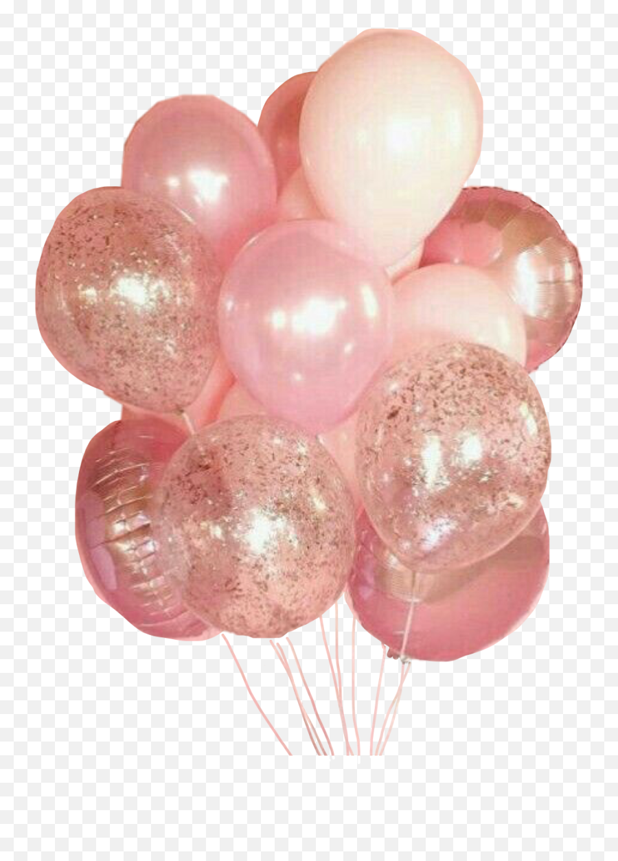 Pink Balloons Celebrate Party Shower Freetoedit - Pink Glitter Balloons Emoji,Emoji Balloon Arch