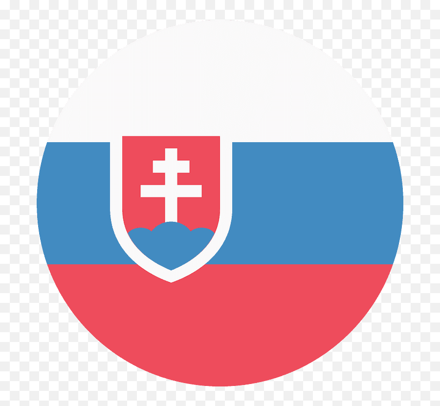 Slovakia Flag Emoji Clipart - Slovak Flag Icon Circle,Brazil Flag Emoji