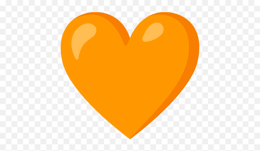 Orange Heart Emoji - Corazon De Color Naranja,Heart Emoticon Text