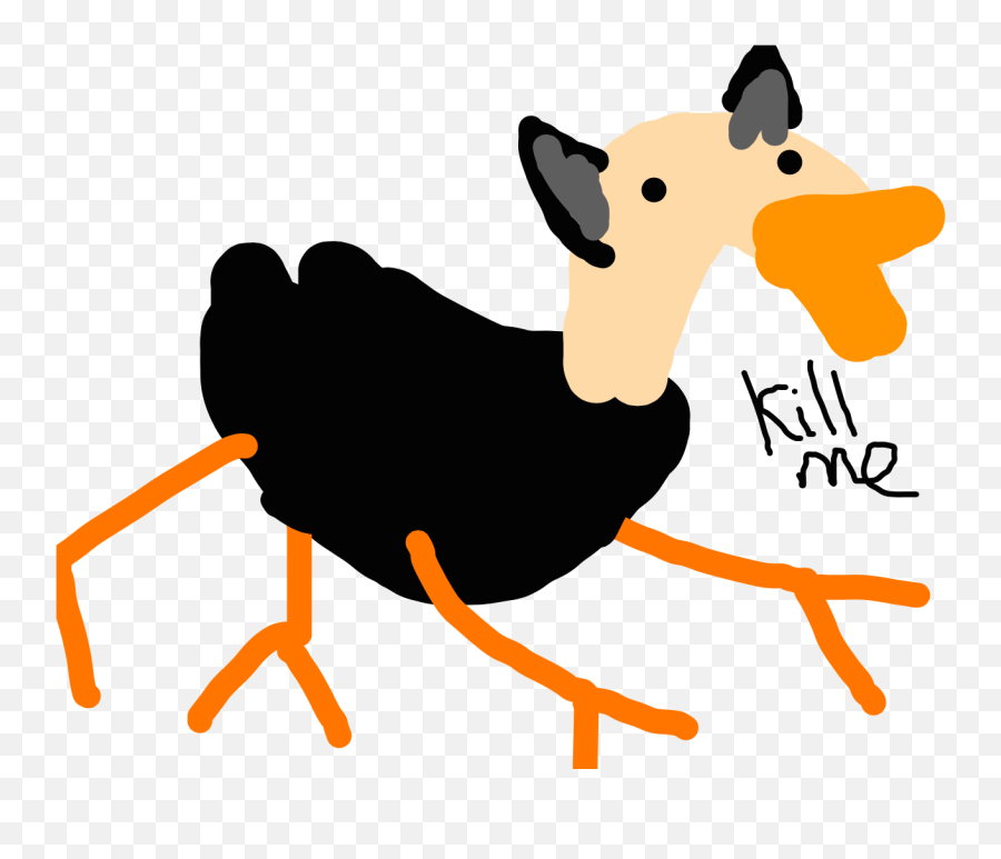 Drawing Kangaroos Leg - Ostrich With Four Legs Clipart Emu With Four Legs Emoji,Ostrich Emoji