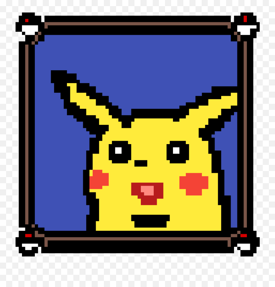 Surprised Pikachu Pixel Art