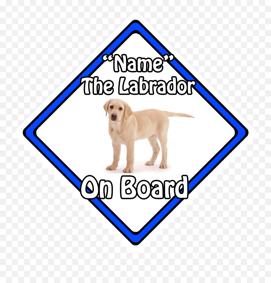 Personalised Dog On Board Car Safety Sign Blonde Labrador On Board Blue Emoji,Blonde Princess Emoji