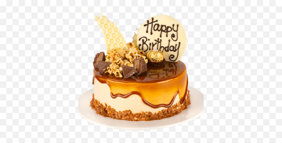 Caramel Popcorn Party Cake - Popcorn Caramel Birthday Cake Emoji,Emoji Cake Party
