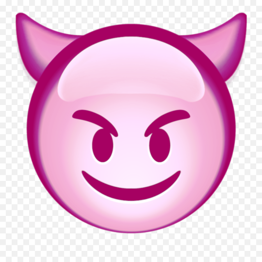 My Emoji Pink Edit Emoji - Devil Emoji,Evil Emojis