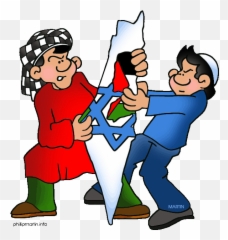 Free Flags Clip Art - Israeli Palestinian Conflict Political Cartoon Emoji