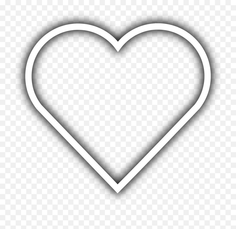Heart Outline Banner Black And White - White Heart Png Icon Emoji,Gray Heart Emoji