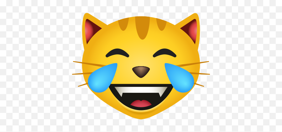 Cat With Tears Of Joy Icon - Smiley Emoji,Hand Salute Emoji