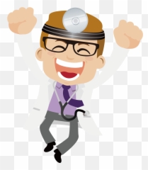 Happiness Clipart Excitement - Excited Doctor Cartoon Emoji