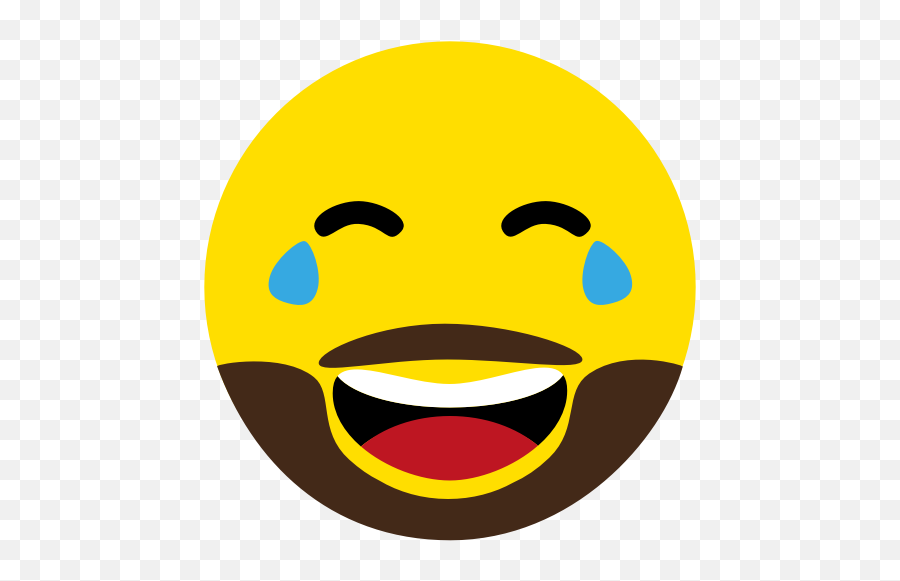 Beard Emoji Face Happy Laugh Laughter Icon - Laughing Emoji With Beard,Laughing Emojis