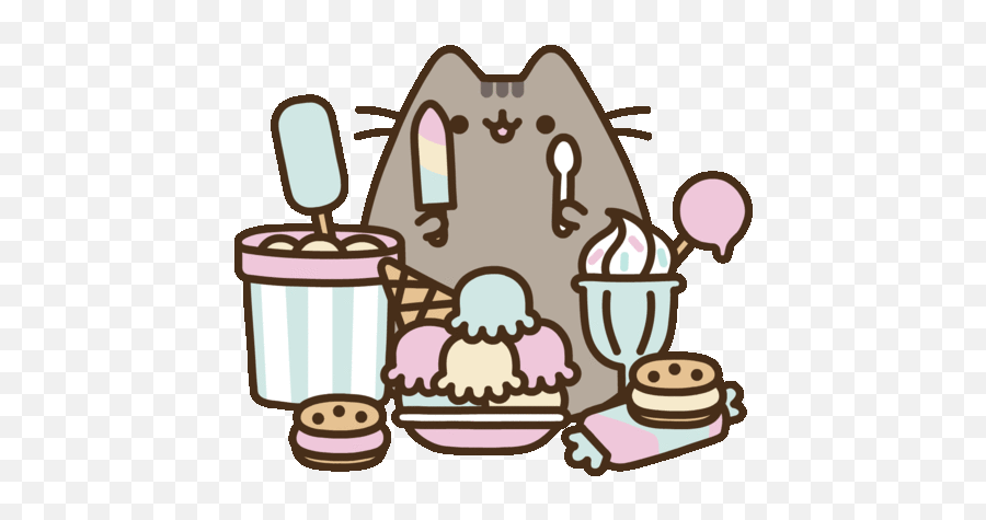 Pusheen Pusheencat Katze Cat Kedi - Ice Cream Pusheen Cat Emoji,Pusheen Cat Emoji
