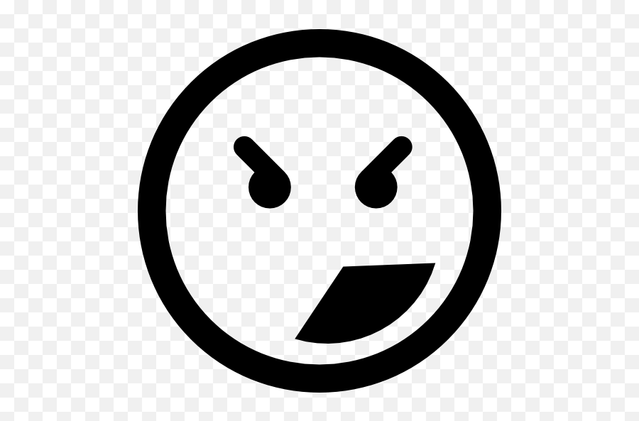 Square Emoticon Angry Face Icons - Logo N In A Circle Emoji,Side Eye Emoticon