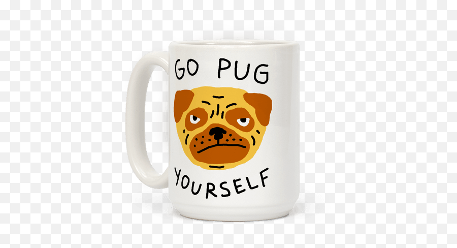 Dog Pugs Coffee Mugs - Pug Emoji,Coffee Dog Emoji