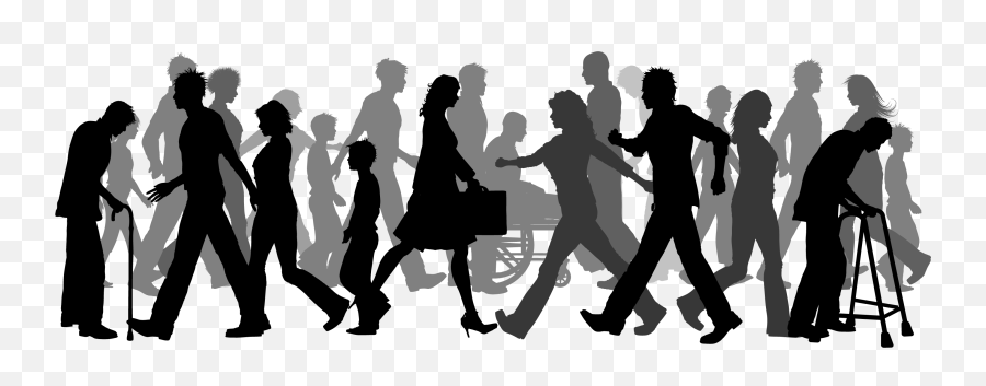 Walking Clip Art - Group Of People Png Download 30001285 Cartoon Crowd Of People Walking Emoji,Group Of People Emoji