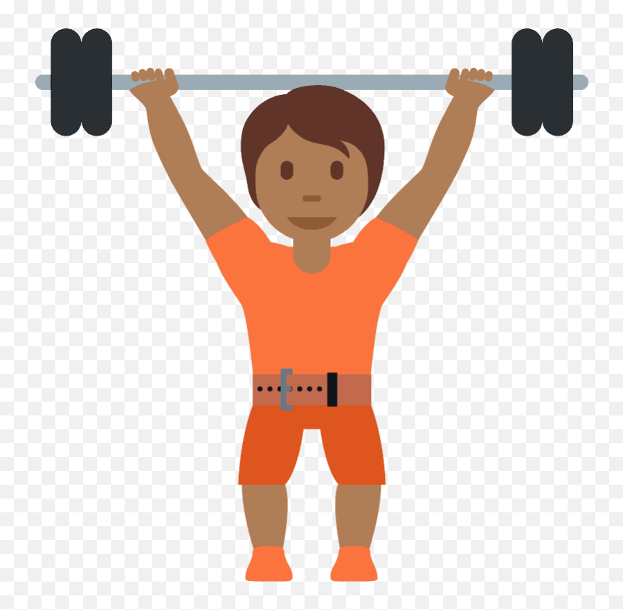 Person Lifting Weights Emoji Clipart - Person Lifting Weight,Bodybuilder Emoji