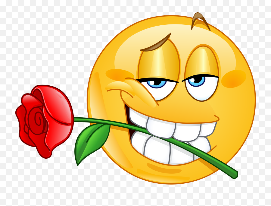Rose In Mouth Emoji Decal - Rose In Mouth Emoji,Mouth Emoji