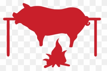 Meat On A Spit Clipart - Pig Roast Png Emoji,Steak Emoji