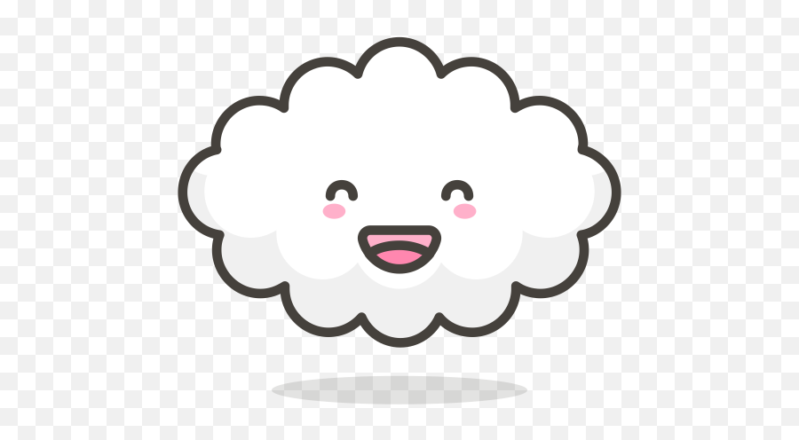 Cloud Emoji Icon Of Colored Outline - Happy,Mushroom Cloud Emoji