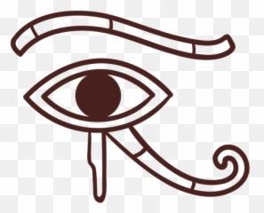 Egyptian Symbol Eye Of Horus Stroke - Transparent Png U0026 Svg Ojo De Horus Png Emoji,Caduceus Emoji