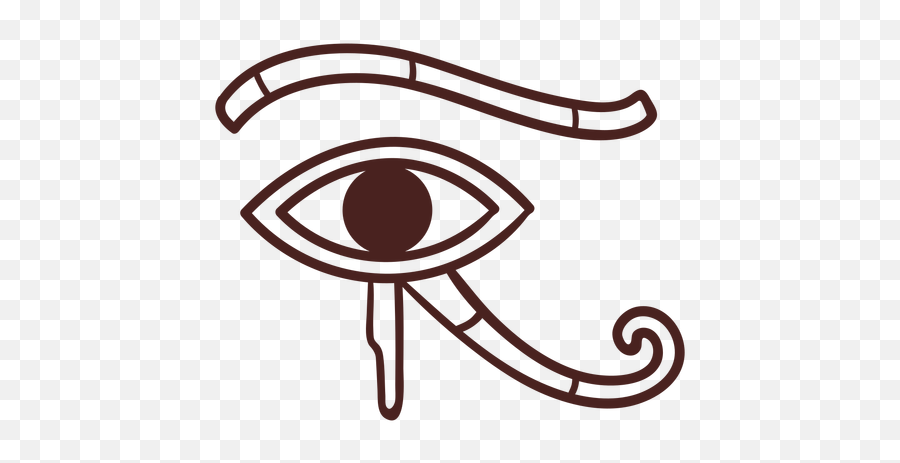 Egyptian Symbol Eye Of Horus Stroke - Transparent Png U0026 Svg Ojo De Horus Png Emoji,Caduceus Emoji