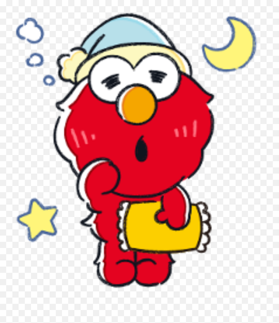 Sesamestreet Elmo Sticker By Miumiuu003d - U003d Dot Emoji,Goodnight Emoji Art