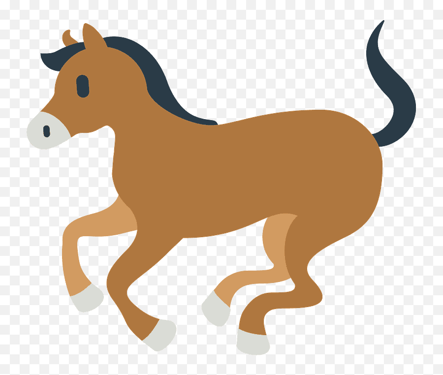 Horse Emoji Clipart - Animal Figure,Cat Cow Horse World Emoji