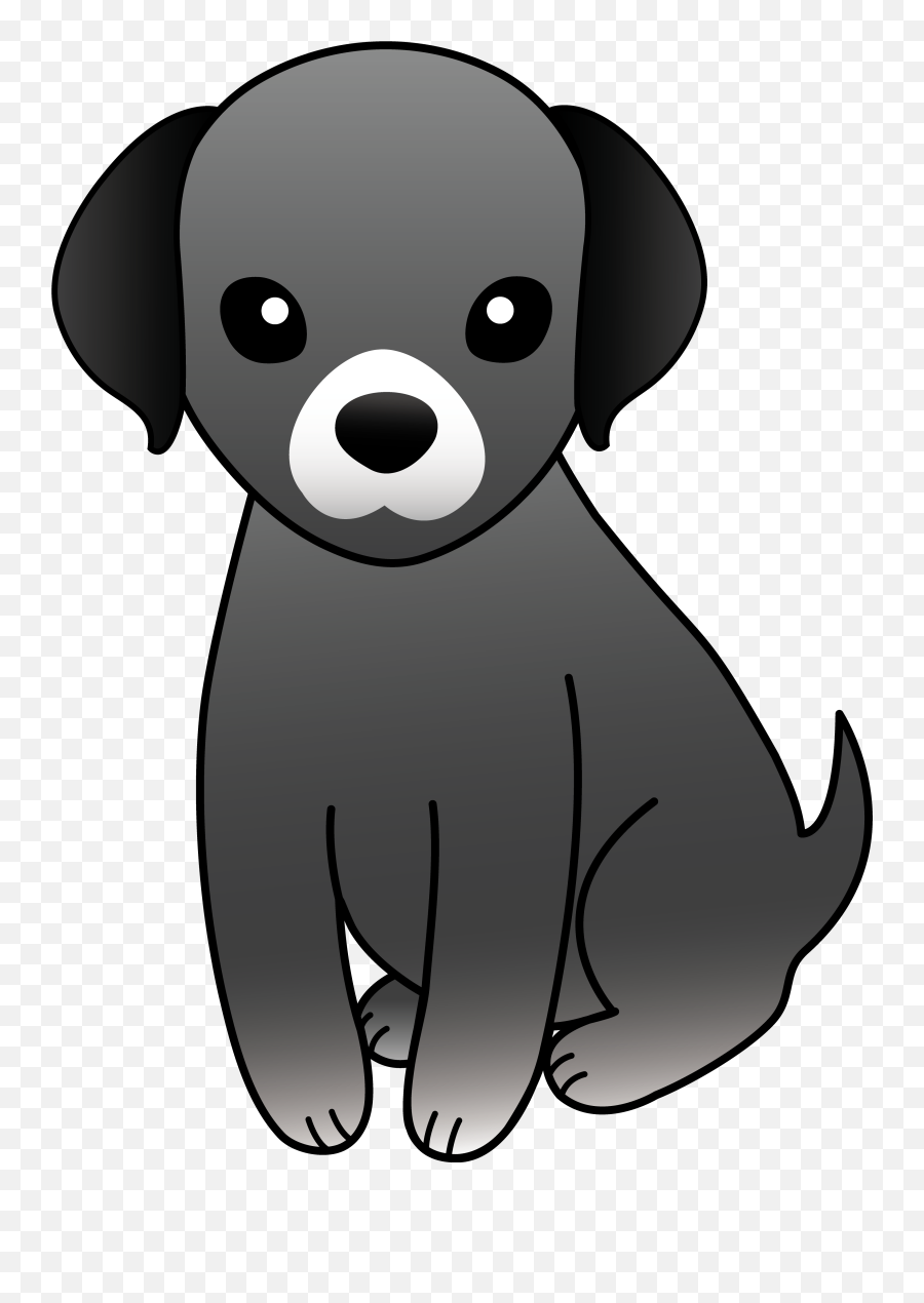 Small Black Dog Clipart - Cute Black Dog Clipart Emoji,Black Dog Emoji