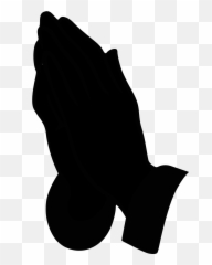 Folded Hands Praying Silhouette Pray - Praying Hands Silhouette Clip Art Emoji,Snake Emoji