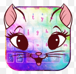 Galaxy Kitty Emoji Keyboard Theme - Clip Art