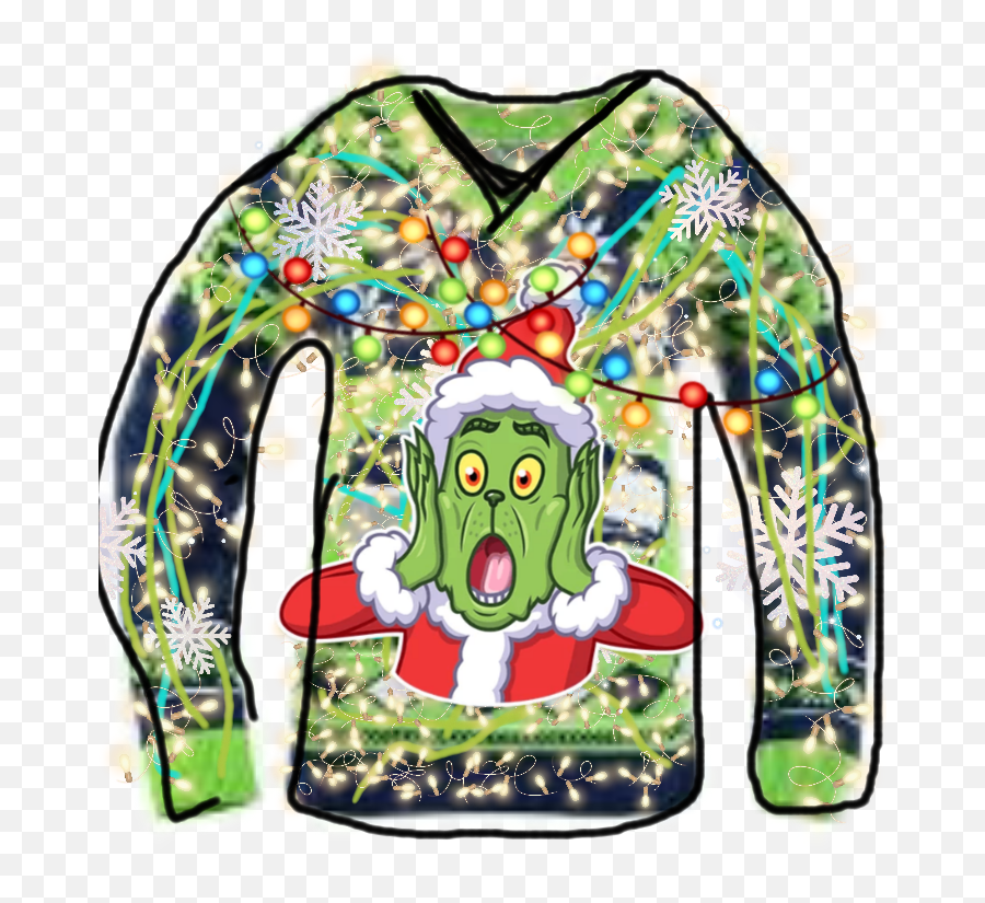 Ugly Christmas Sweater Sticker - Sweater Emoji,Emoji Sweater