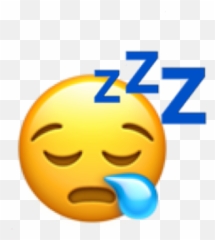 Zzz Bored Sleep Snot Emoji Ugh Tired Sleeping Yellow - Smiley,Sleeping Emoji