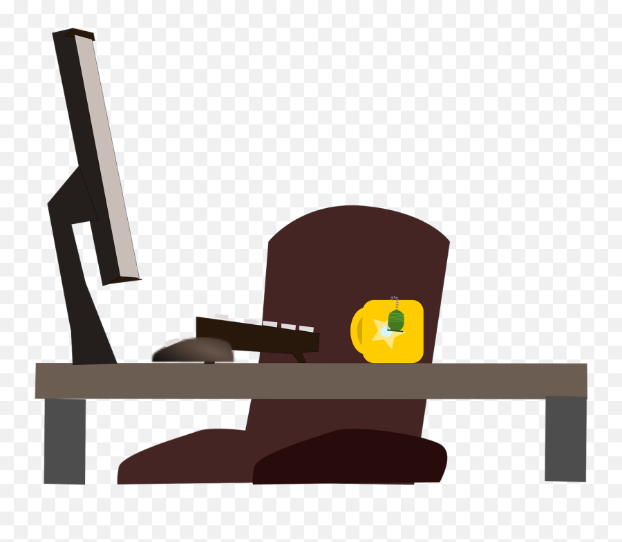 Desk Computer Colleagues Working - Çalma Masas Vektörel Png Emoji,Star And Cash Emoji