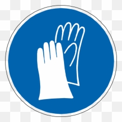 Hand Protection Gloves Blue - Safety Icon Png Emoji