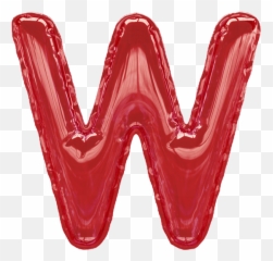 W Letter Balloon Red Png Image - Letter W Balloon Red Emoji,Red Balloon Emoji