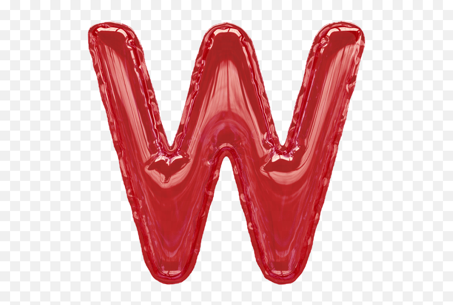 W Letter Balloon Red Png Image - Letter W Balloon Red Emoji,Red Balloon Emoji
