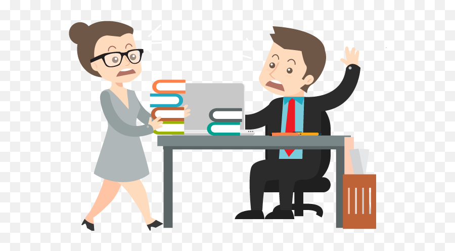 Responsibility Clipart Overwhelmed Person Responsibility - Office Worker Cartoon Png Emoji,Overwhelmed Emoji
