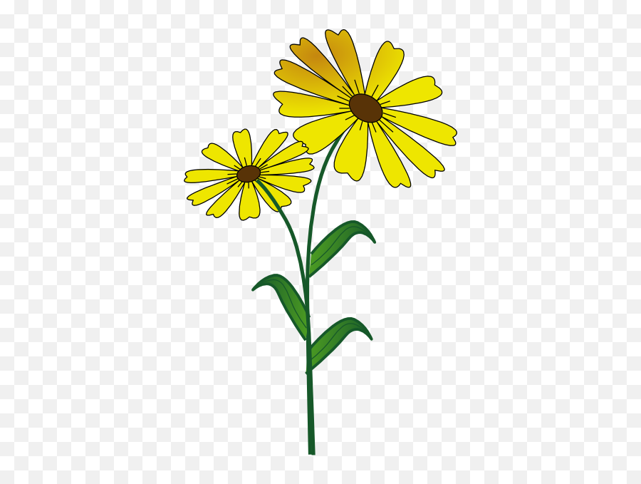 Daisy Flower Clip Art Black And White Free - Clipartix Yellow Daisy Clipart Emoji,Yellow Flower Emoji