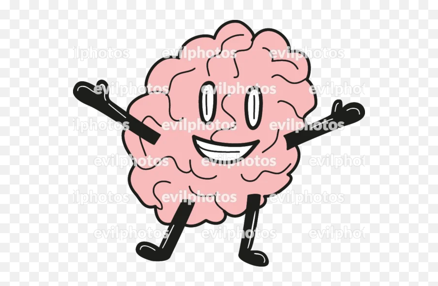 Brain Drawing - Clip Art Emoji,Brain Emoticon