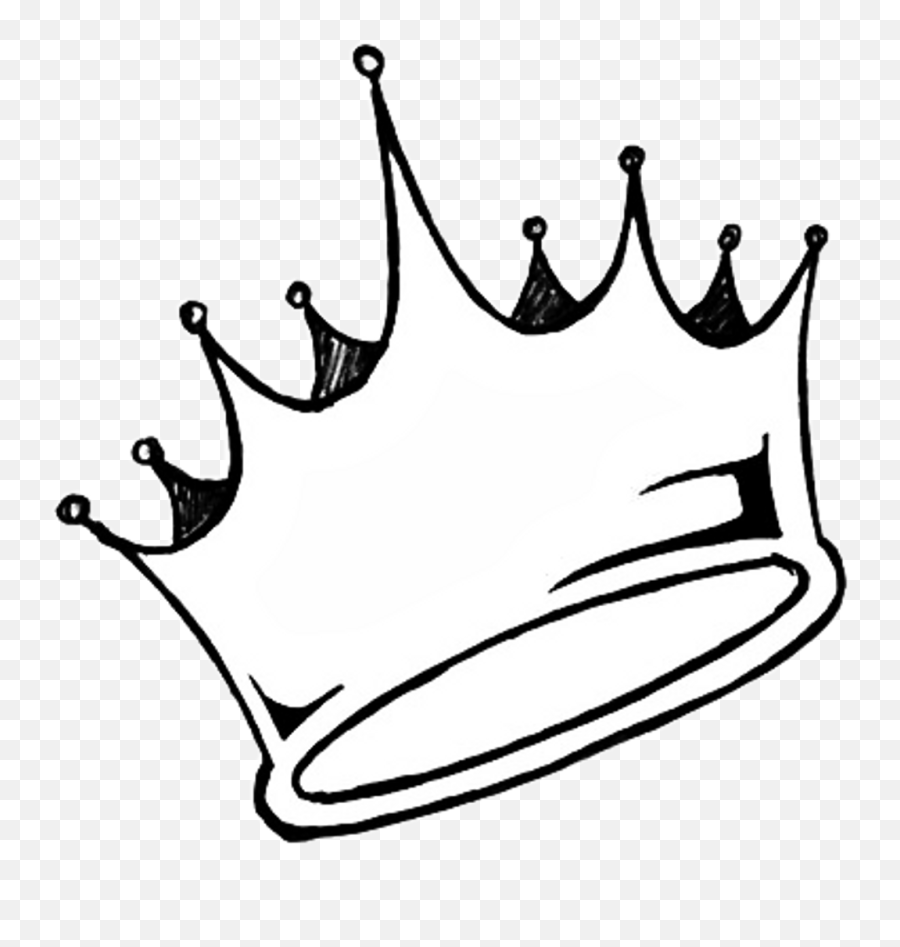 Transparent Crown Tumblr Sticker Aesthetic White Queen - Crown Drawing Transparent Emoji,Black Chess Queen Emoji