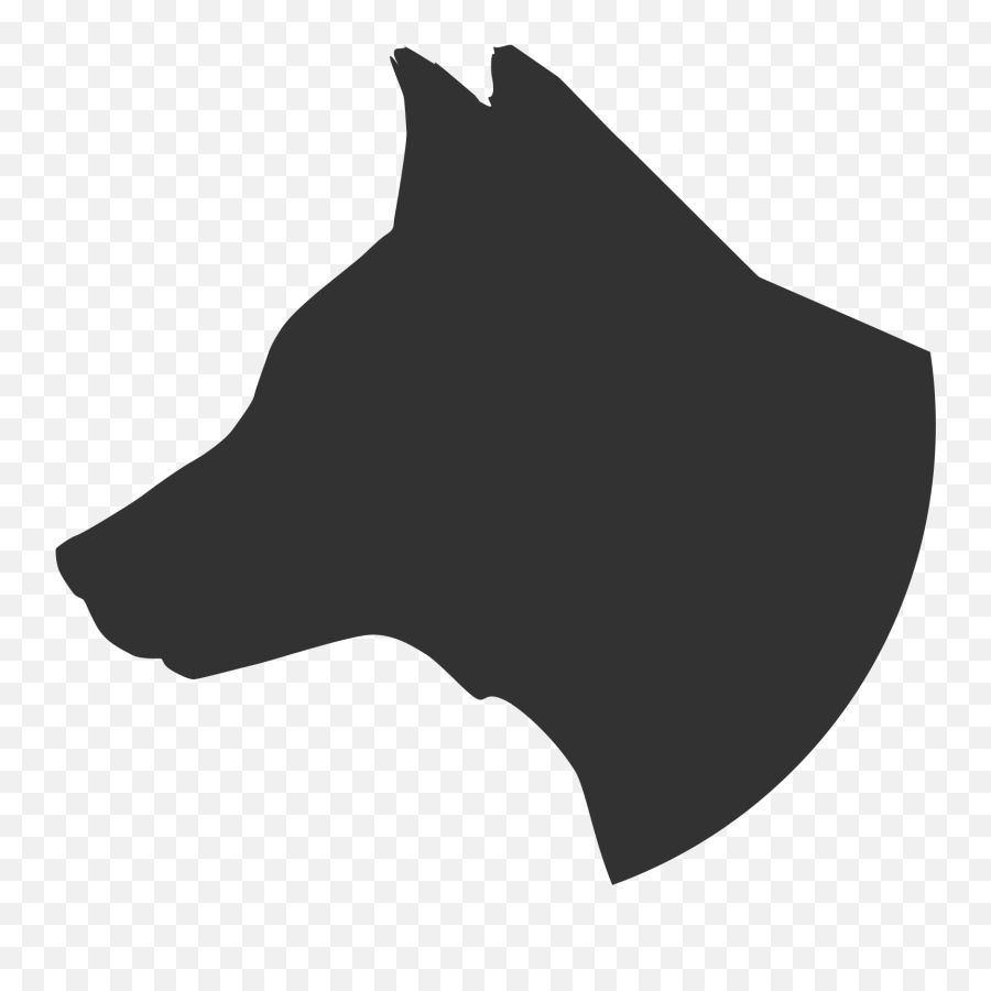 Silhouette Gray Wolf Clip Art - Mean Dog Png Download 2400 Wolf Face Silhouette Side Emoji,Wolf Emoji Png