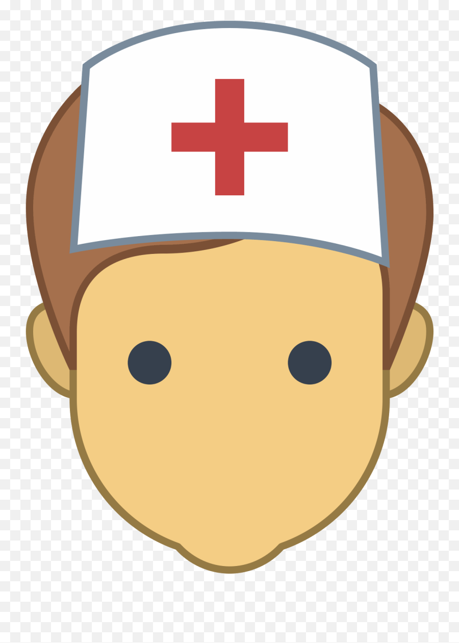 Nurse Male Icon - Male Nurse Head Cartoon Emoji,Pregnant Male Emoji