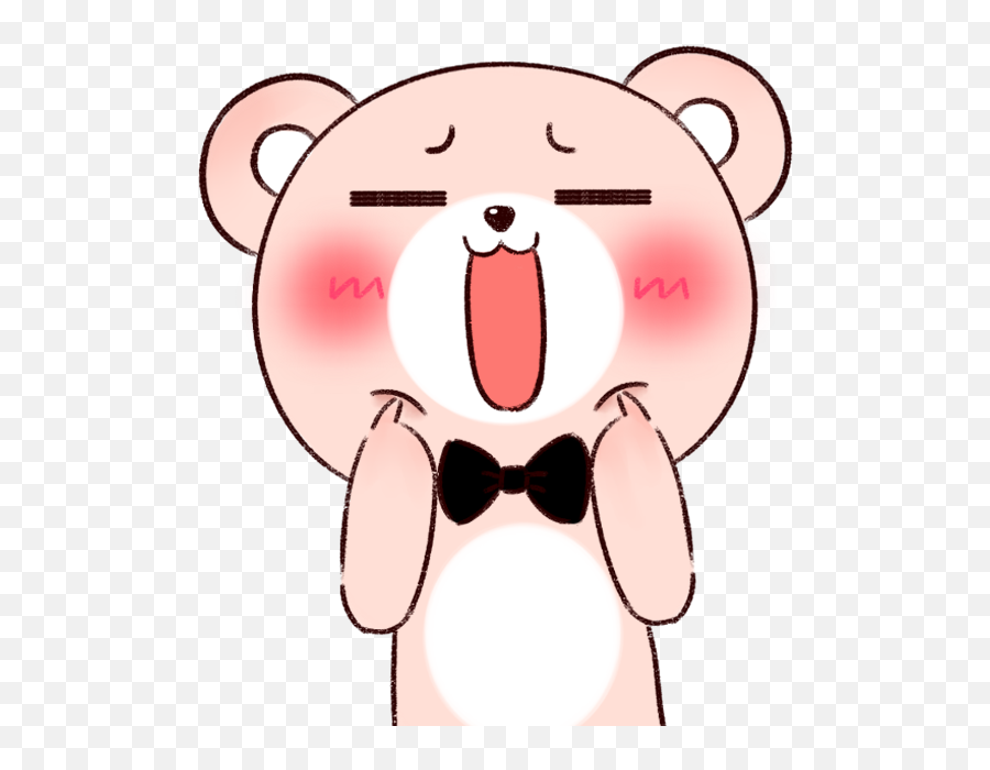 Bear Emoji Png - Emoji Bear Kawaii Freetoedit Happy,Emoji Bear