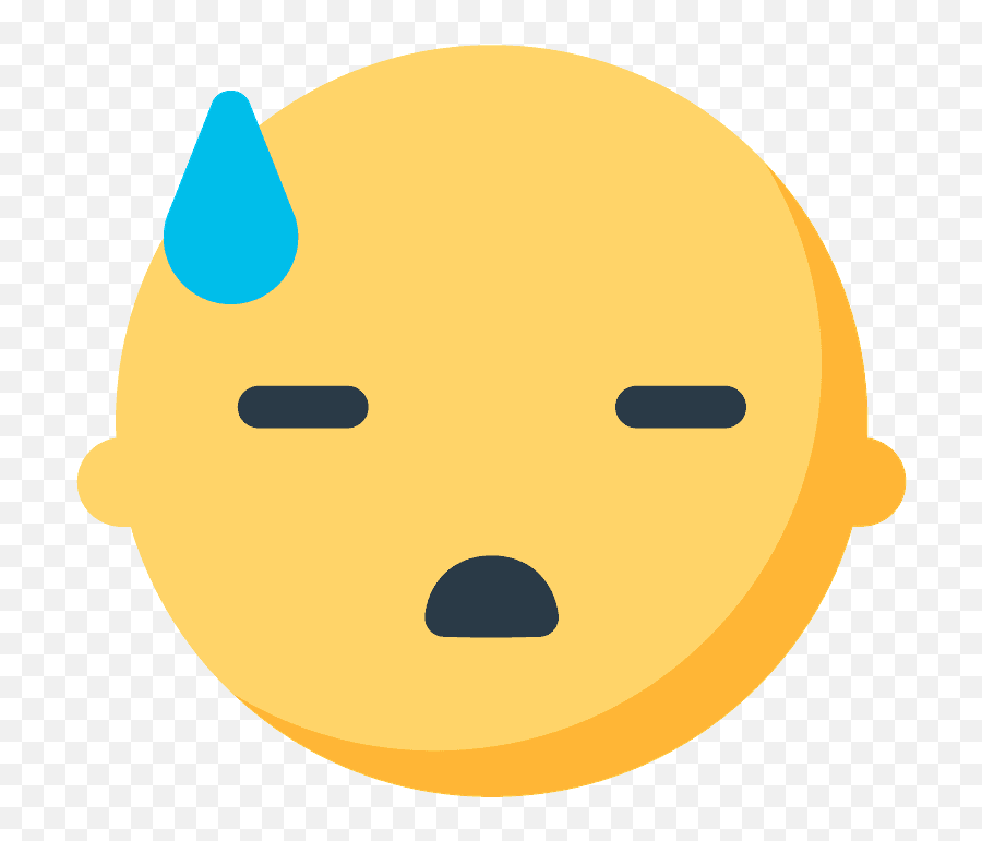 Downcast Face With Sweat Emoji Clipart - Significado Desse Emoji,Sweat Emoji Png