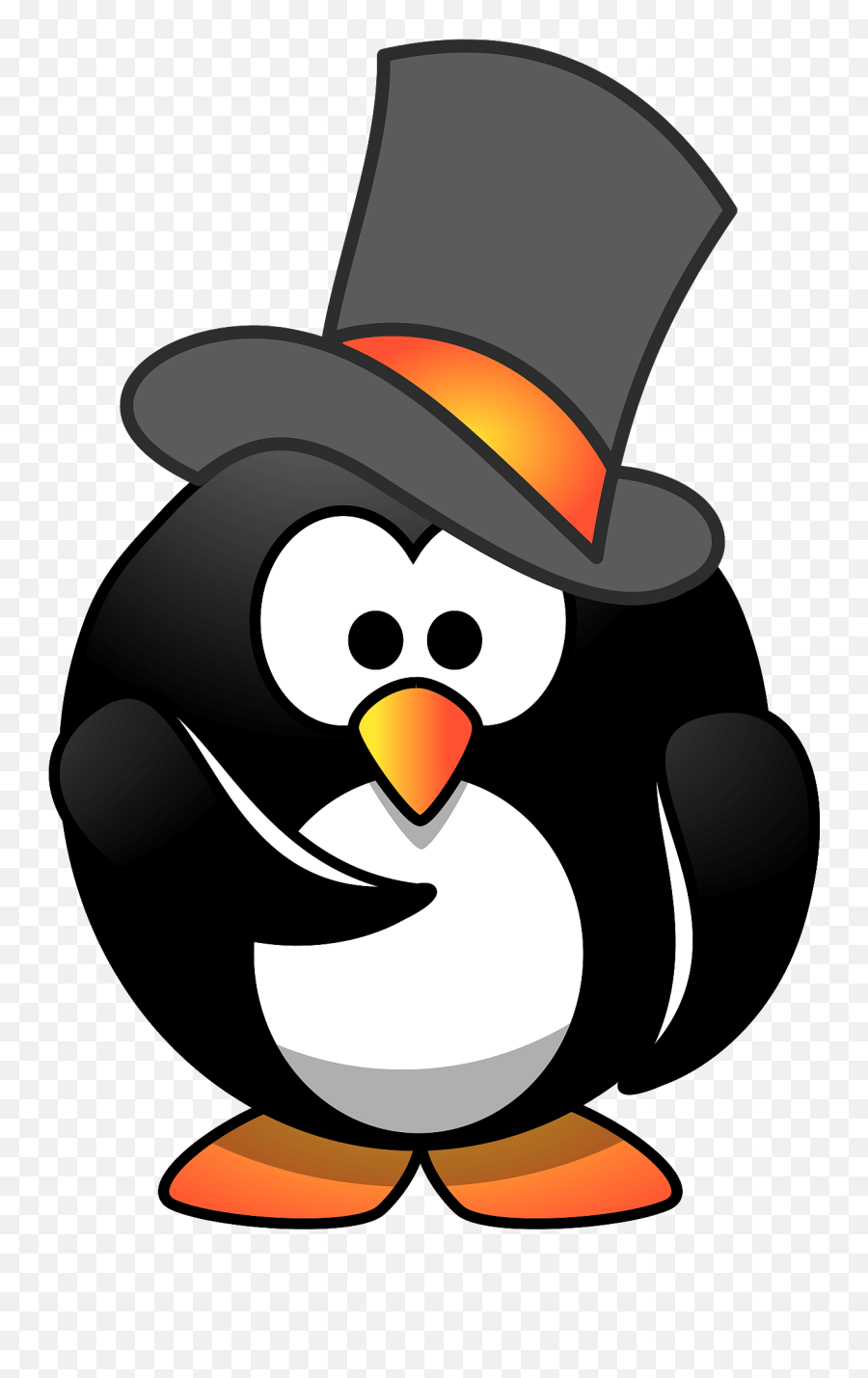 Penguin In Top Hat Clipart Free Download Transparent Png - Animated Valentine For Teachers Emoji,Car And Swimmer Emoji