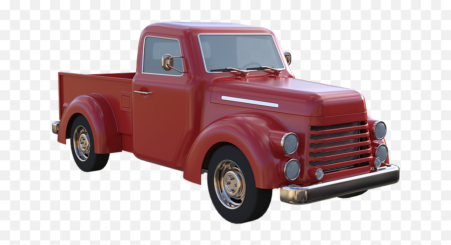 Truck Pickup Red - Pickup Truck Emoji,Pickup Truck Emoji
