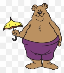 Free Umbrellas Rain Vectors - Cute Big Bear Cartoon Emoji,Punch Emoticon