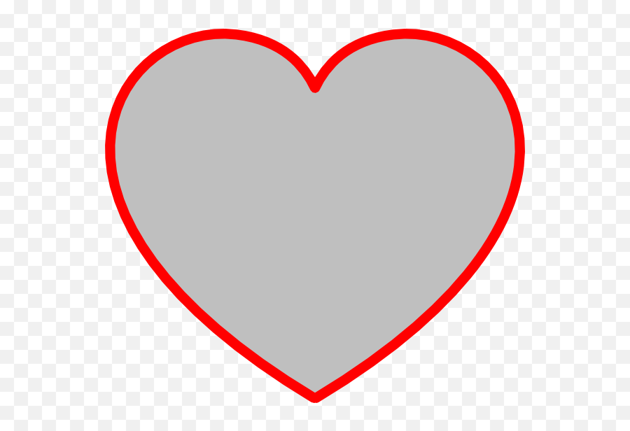 Gray Heart Transparent Png Clipart - Transparent Outline Heart Shape Emoji,Gray Heart Emoji