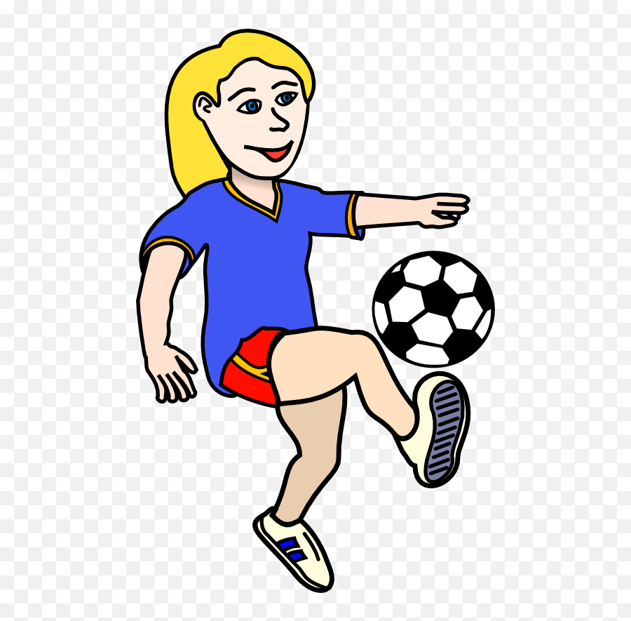 Girl Soccer Player Clipart Free Clipart - Soccer Clipart Black And White Emoji,Soccer Player Emoji