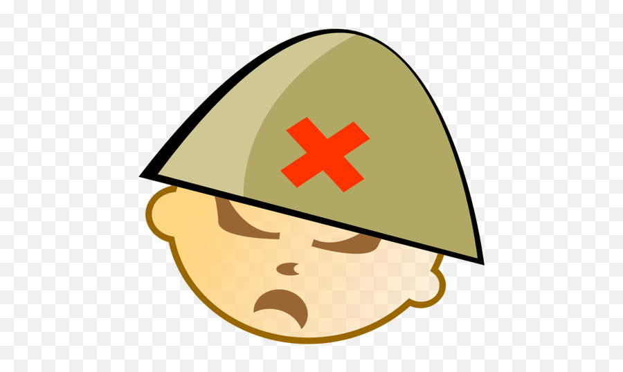 Vetor De Soldado Com Capacete - Angry Soldier Emoji,Cross Emoticons