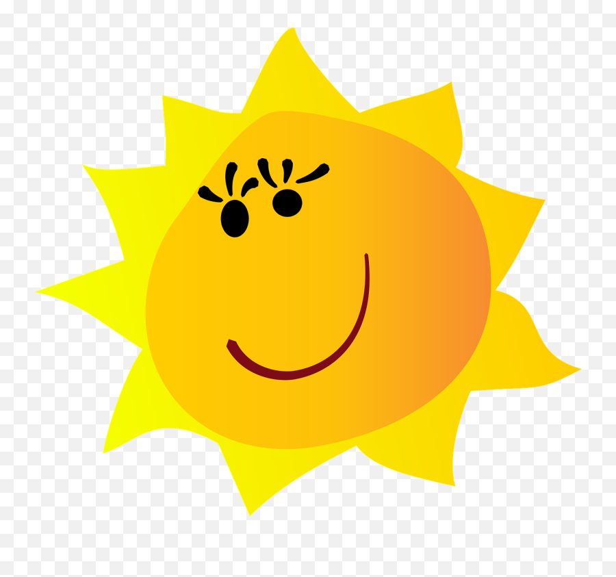 Sun Nature Vector Sunny Free Vector Graphics - Hot Summer Day Essay For Class 8 Emoji,Sun Emoticon